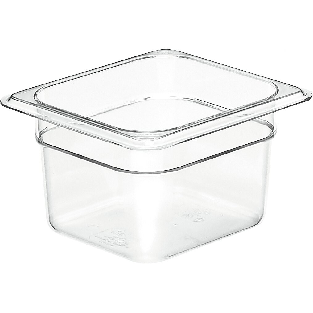 GN-Behälter GN 1/6 176 x 162 x 100 mm Copolymer BPA-frei transparent